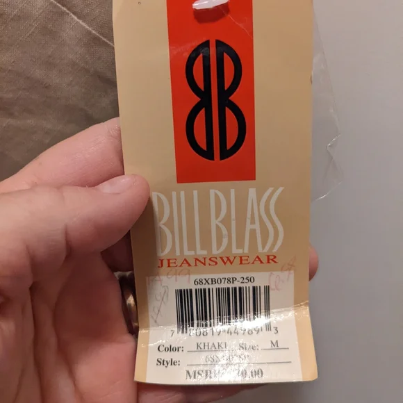 Bill Blass medium taupe beaded v neck linen blend sleeveless blouse NWT - Picture 7 of 7